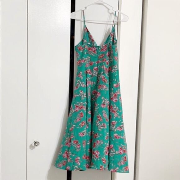 Yumi Kim Vienna Silk Dandelion Emerald Dress Size 6P - Picture 6 of 9
